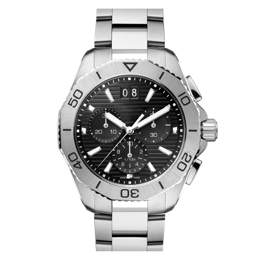 Aquaracer Professional 200 Chronograph Date Black Dial 40mm